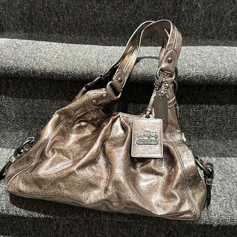 Coach silver/pewter shoulder bag